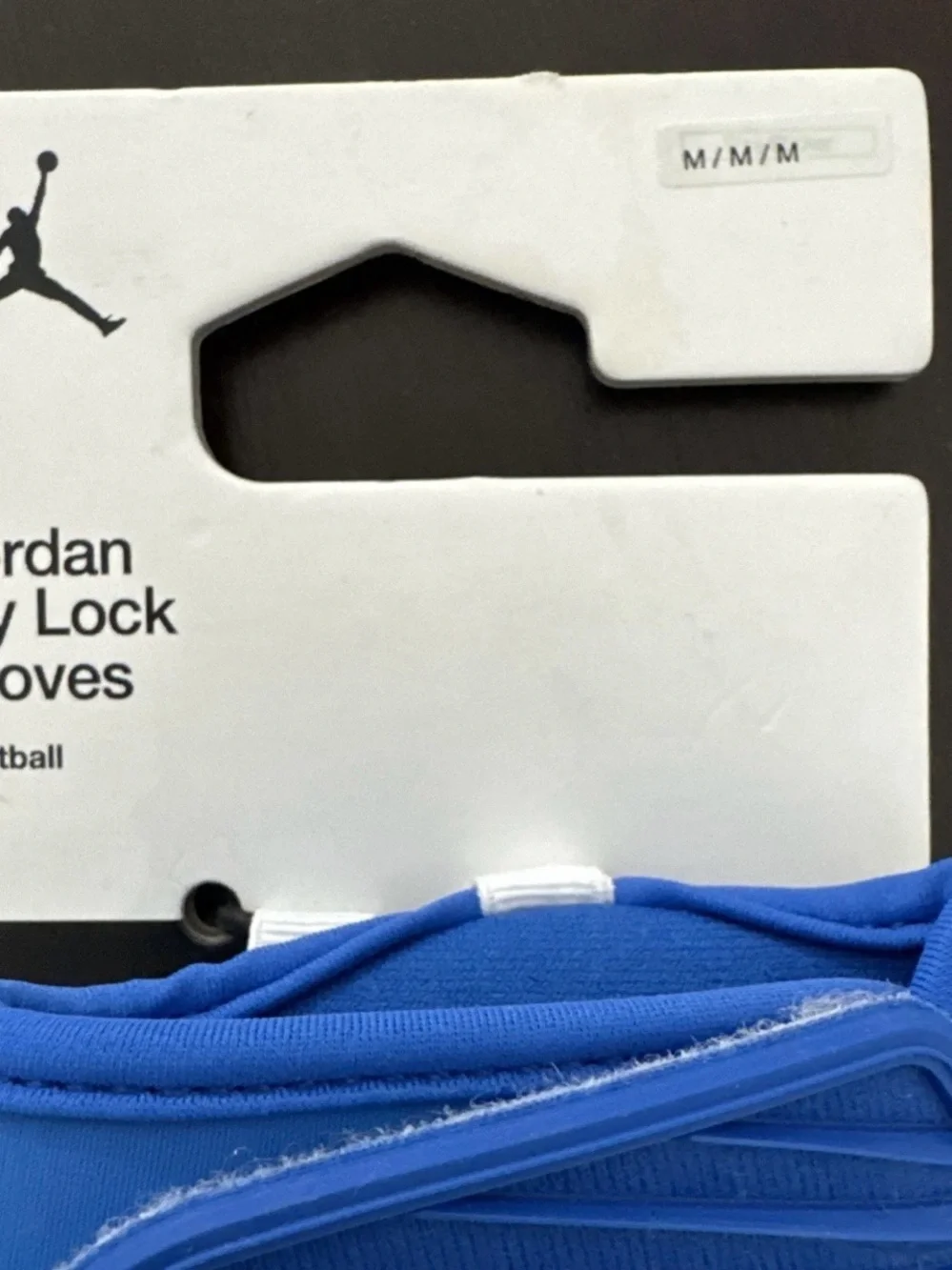 Nike Jordan UCLA Bruins Team Issued Fly Lock PE Football Gloves Blue Size M